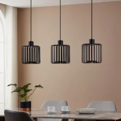 EGLO connect LED-Hängeleuchte Ginestrone-Z, 3-fl., schwarz