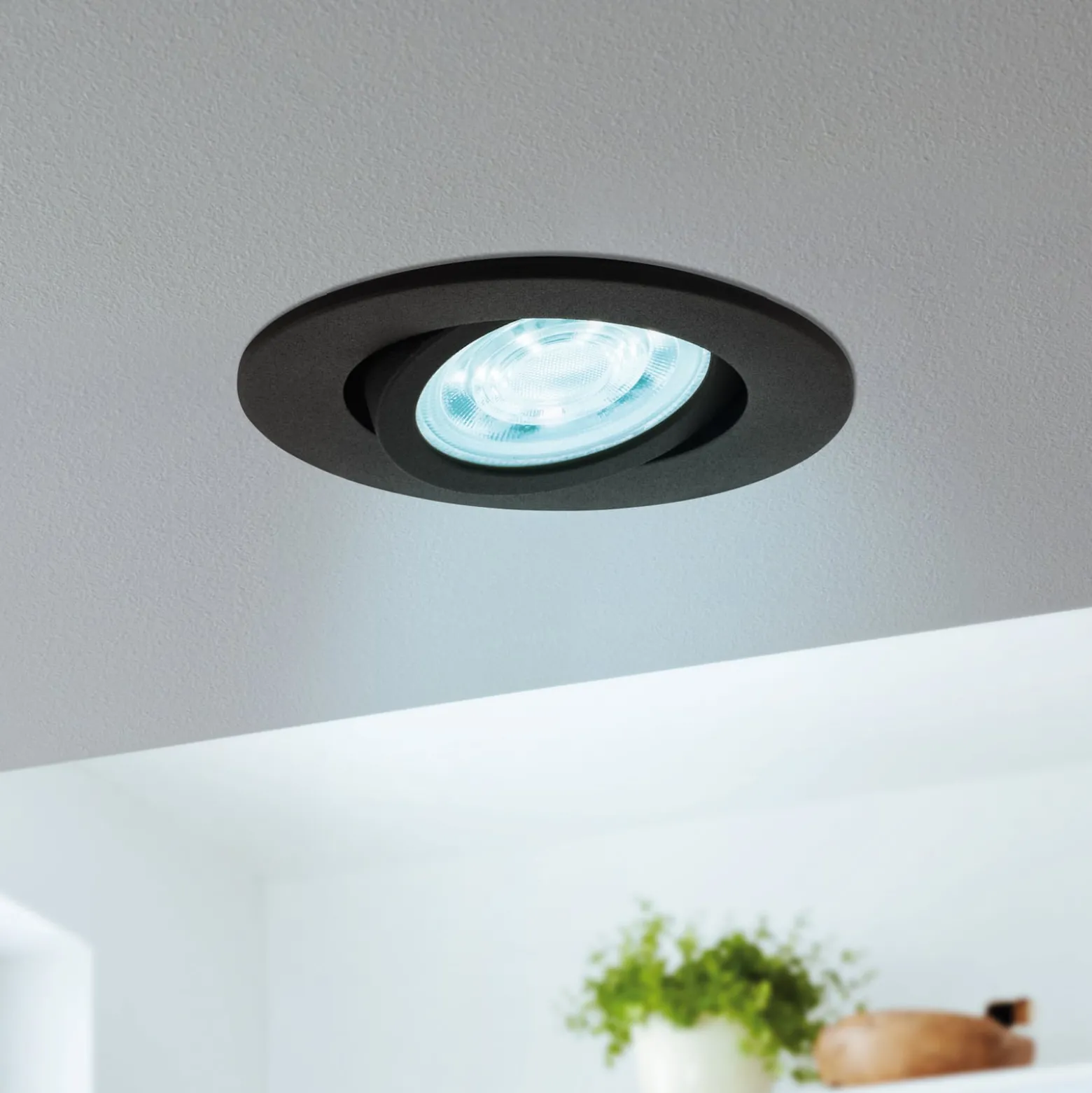 EGLO connect Saliceto-Z LED-Einbauleuchte, schwarz