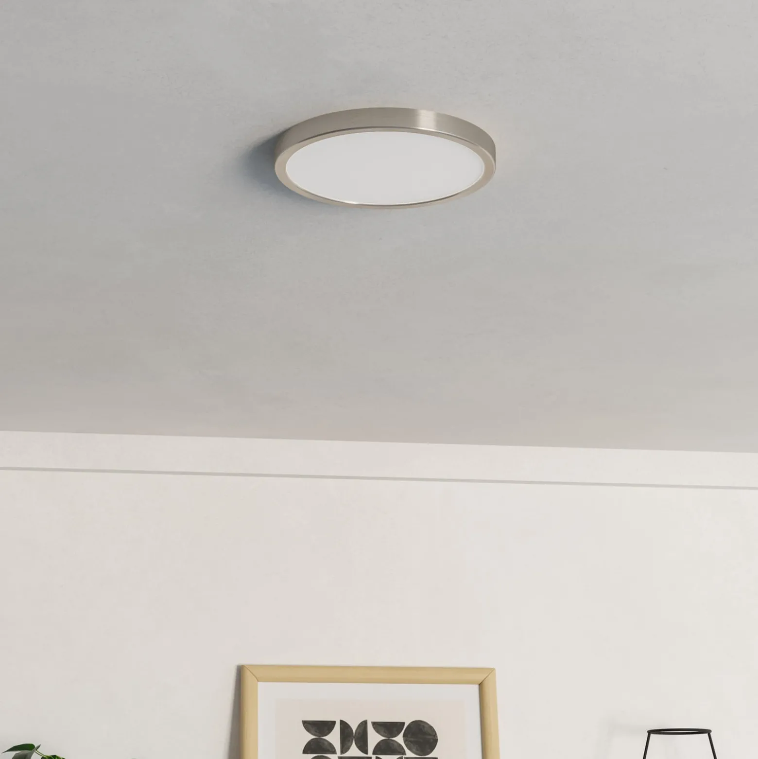 EGLO connect Smart-LED-Aufbauleuchte Fueva 6-Z, grau, Ø 27cm