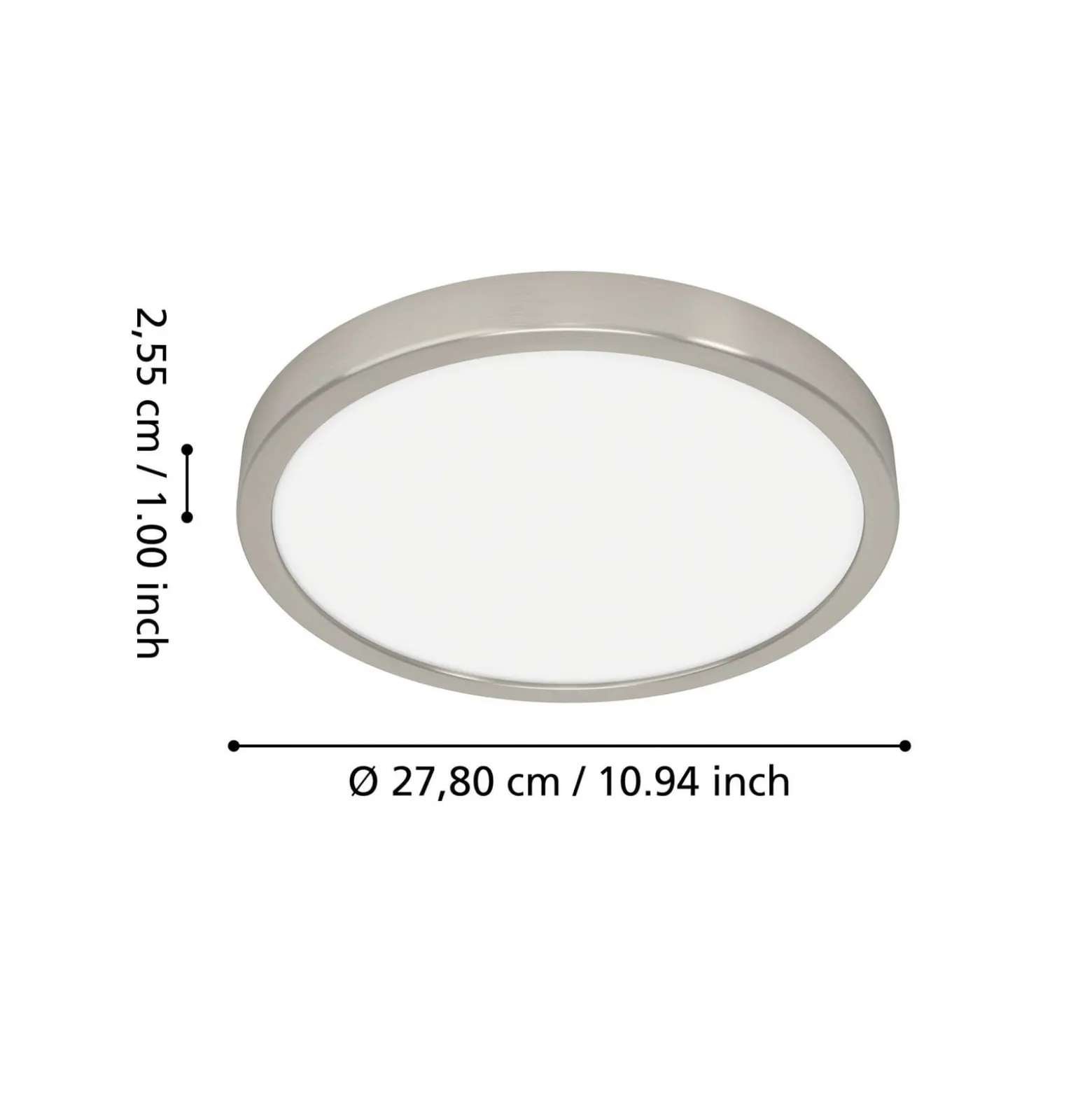 EGLO connect Smart-LED-Aufbauleuchte Fueva 6-Z, grau, Ø 27cm