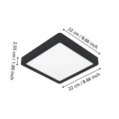 EGLO connect Smart-LED-Aufbauleuchte Fueva 6-Z, schwarz,22cm