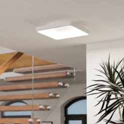EGLO connect Smart-LED Deckenleuchte Loretello-Z, eckig,weiß