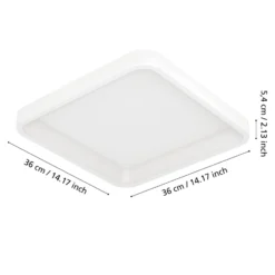 EGLO connect Smart-LED Deckenleuchte Loretello-Z, eckig,weiß