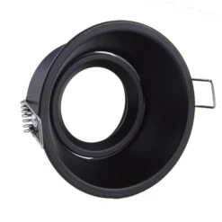 Einbauleuchte Slim Trim, schwarz, Ø 9,4 cm, IP20, Alu, GU10
