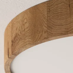 Envostar Deckenleuchte Kerio, Ø 47 cm, Eichenholz natur