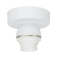 Euluna Deckenlampe Boucle, ecru, Textil, Ø 45 cm, einflammig