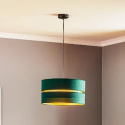Euluna Duo Hängeleuchte grün/gold Ø40cm 1-flammig