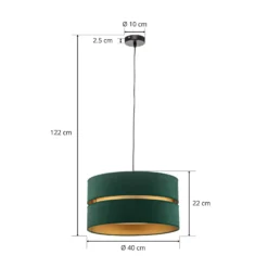 Euluna Duo Hängeleuchte grün/gold Ø40cm 1-flammig