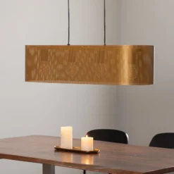 Euluna Hängeleuchte Zofia, goldfarben, Länge 82 cm