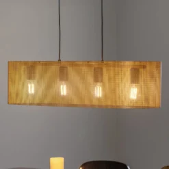 Euluna Hängeleuchte Zofia, goldfarben, Länge 82 cm