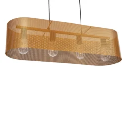 Euluna Hängeleuchte Zofia, goldfarben, Länge 82 cm