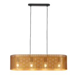 Euluna Hängeleuchte Zofia, goldfarben, Länge 82 cm