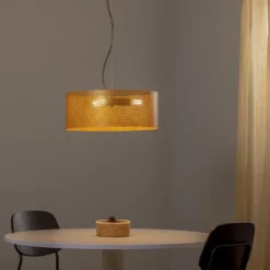 Euluna Hängeleuchte Zofia, goldfarben, Ø 50 cm