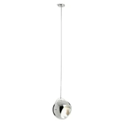 Fabbian Beluga Steel Chrom-Hängeleuchte, Ø 20 cm
