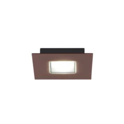 Fabbian LED-Deckenlampe Quarter, braun, Metall, 15 cm