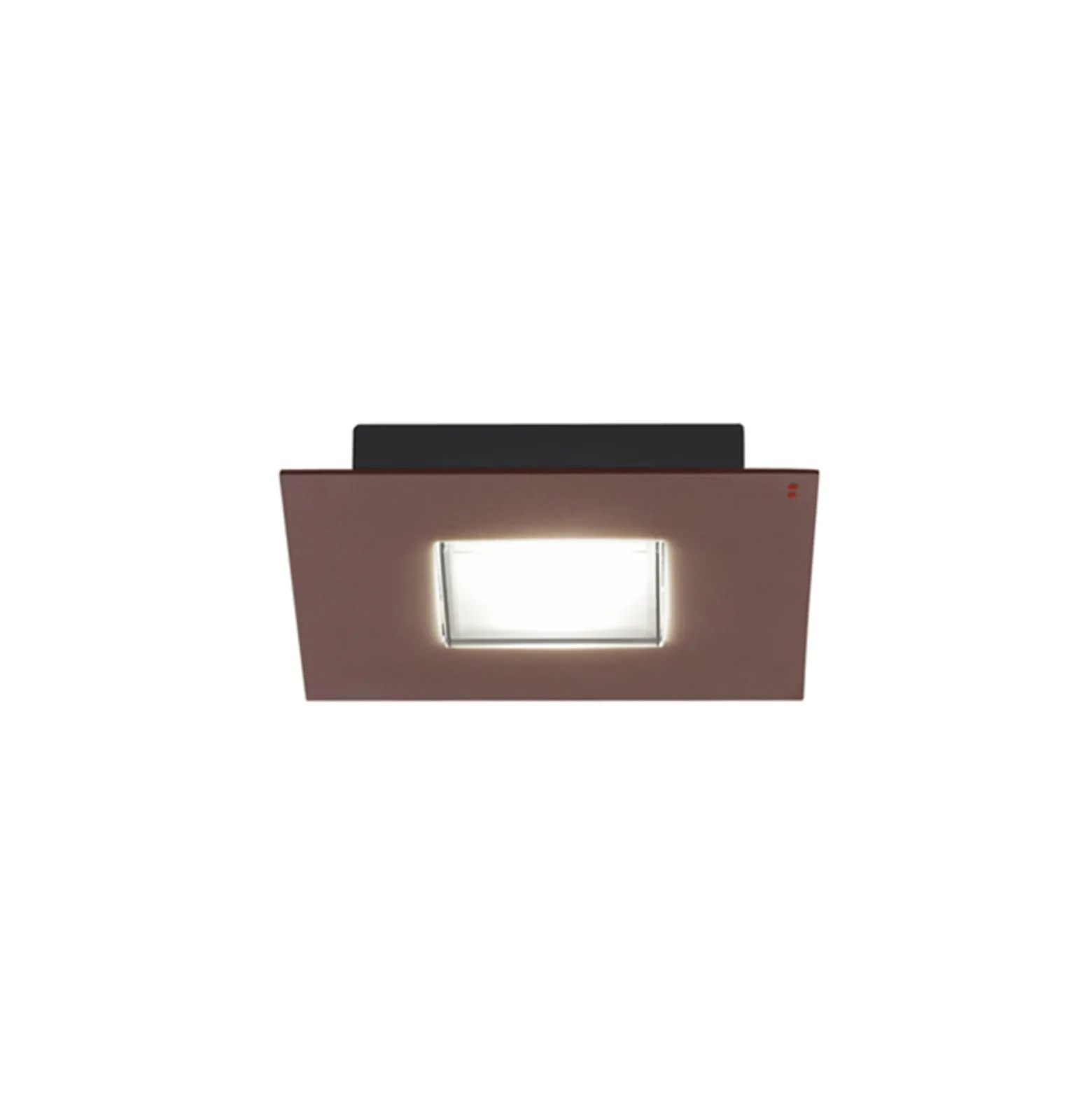 Fabbian LED-Deckenlampe Quarter, braun, Metall, 15 cm