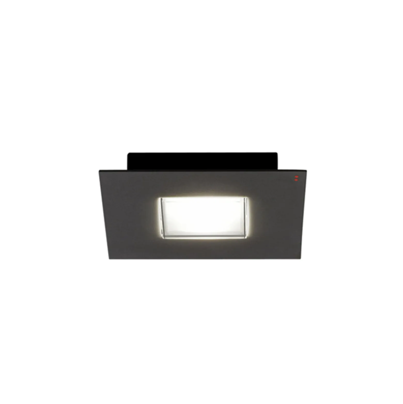 Fabbian Quarter - schwarze LED-Deckenlampe 1flg.