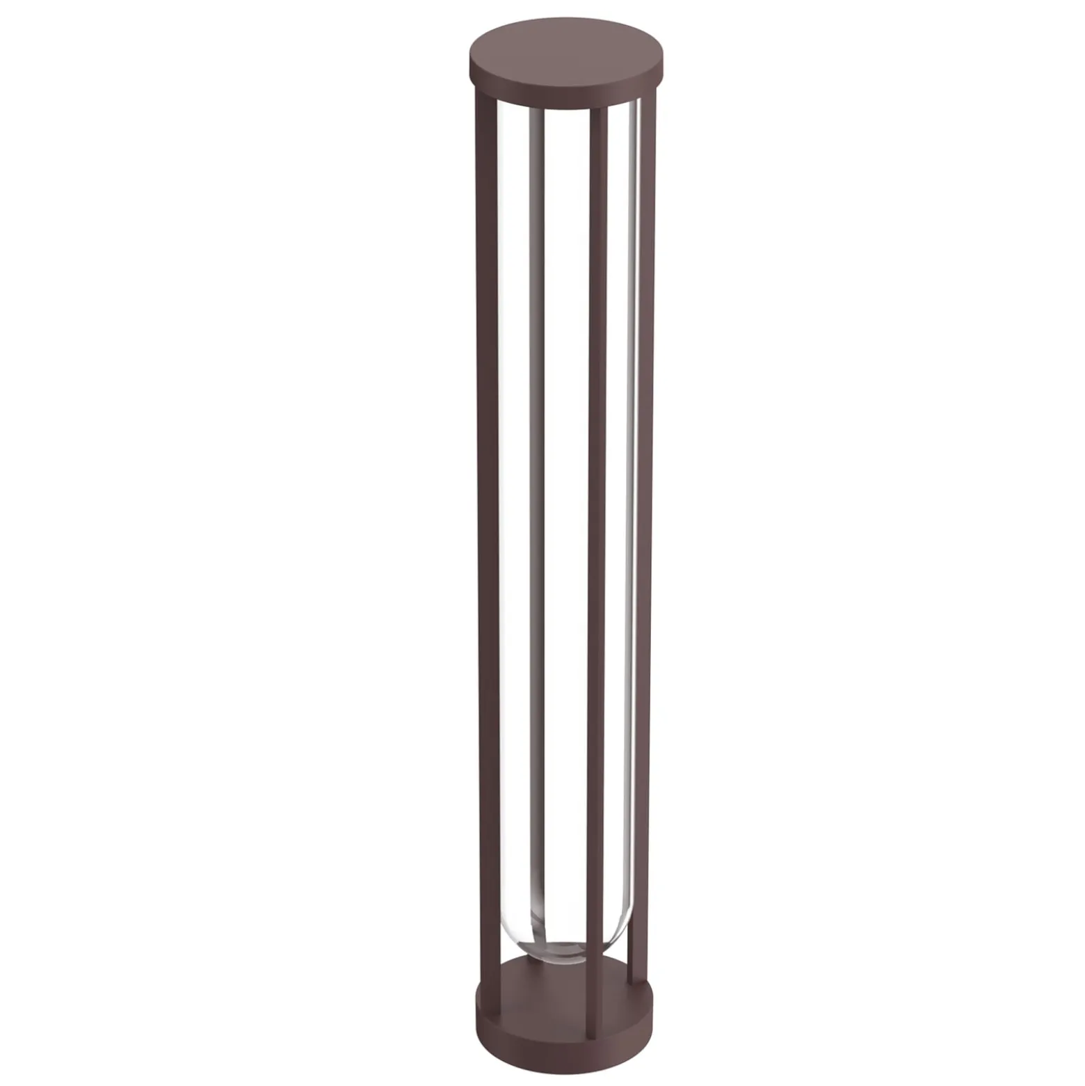 FLOS In Vitro Bollard 3, 2.700 K 90 cm dunkelbraun