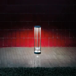 FLOS In Vitro Bollard 3, 2.700 K, 90 cm dunkelgrün