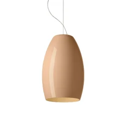 Foscarini LED-Hängelampe Buds 1, beige, Ø 26 cm, DALI