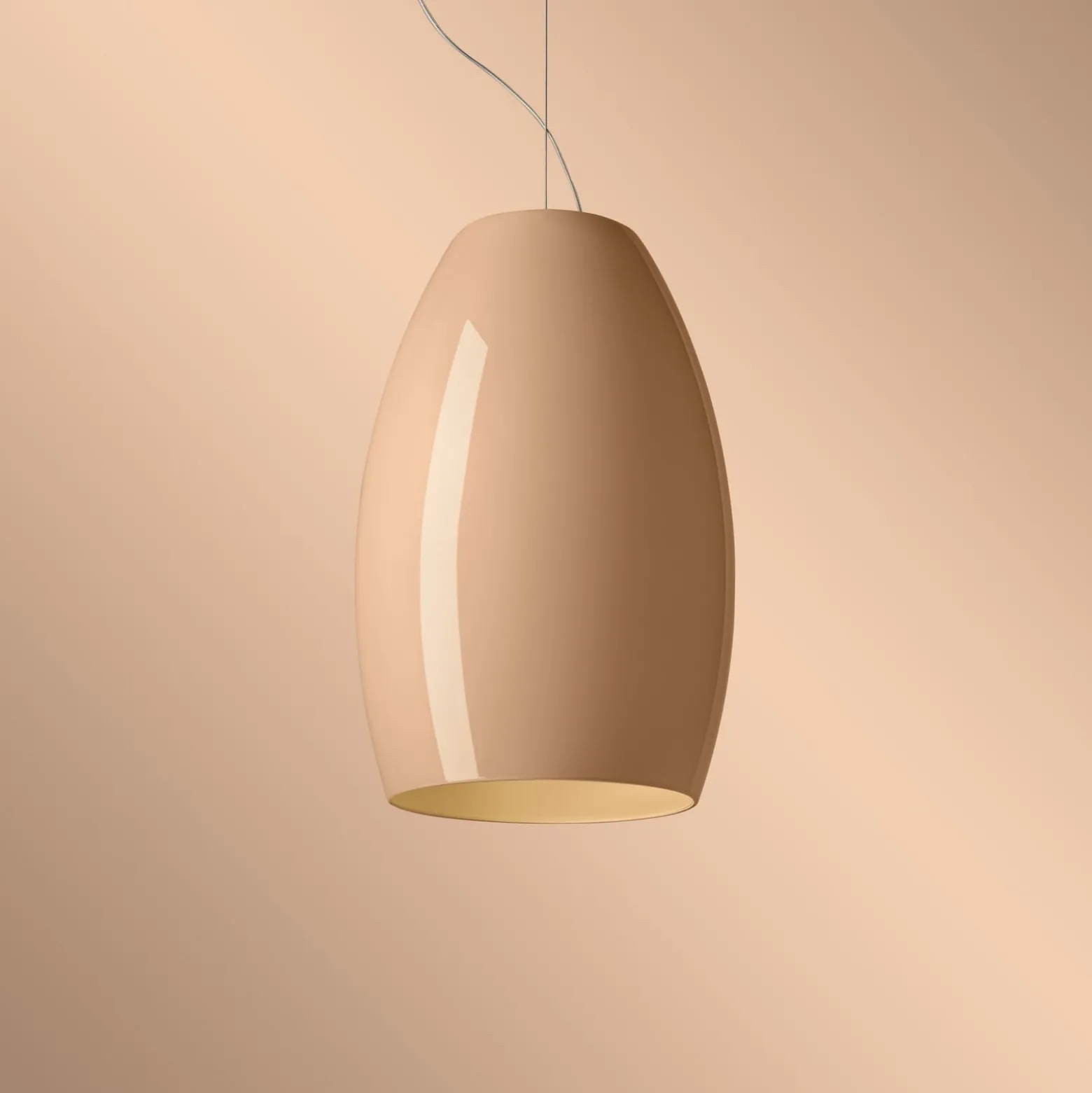 Foscarini LED-Hängelampe Buds 1, cipria DALI Abhängung 10 m