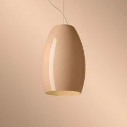 Foscarini LED-Hängelampe Buds 1, cipria, Abhängung 1000 cm