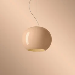 Foscarini LED-Hängelampe Buds 3, Ø 30 cm, beige, DALI