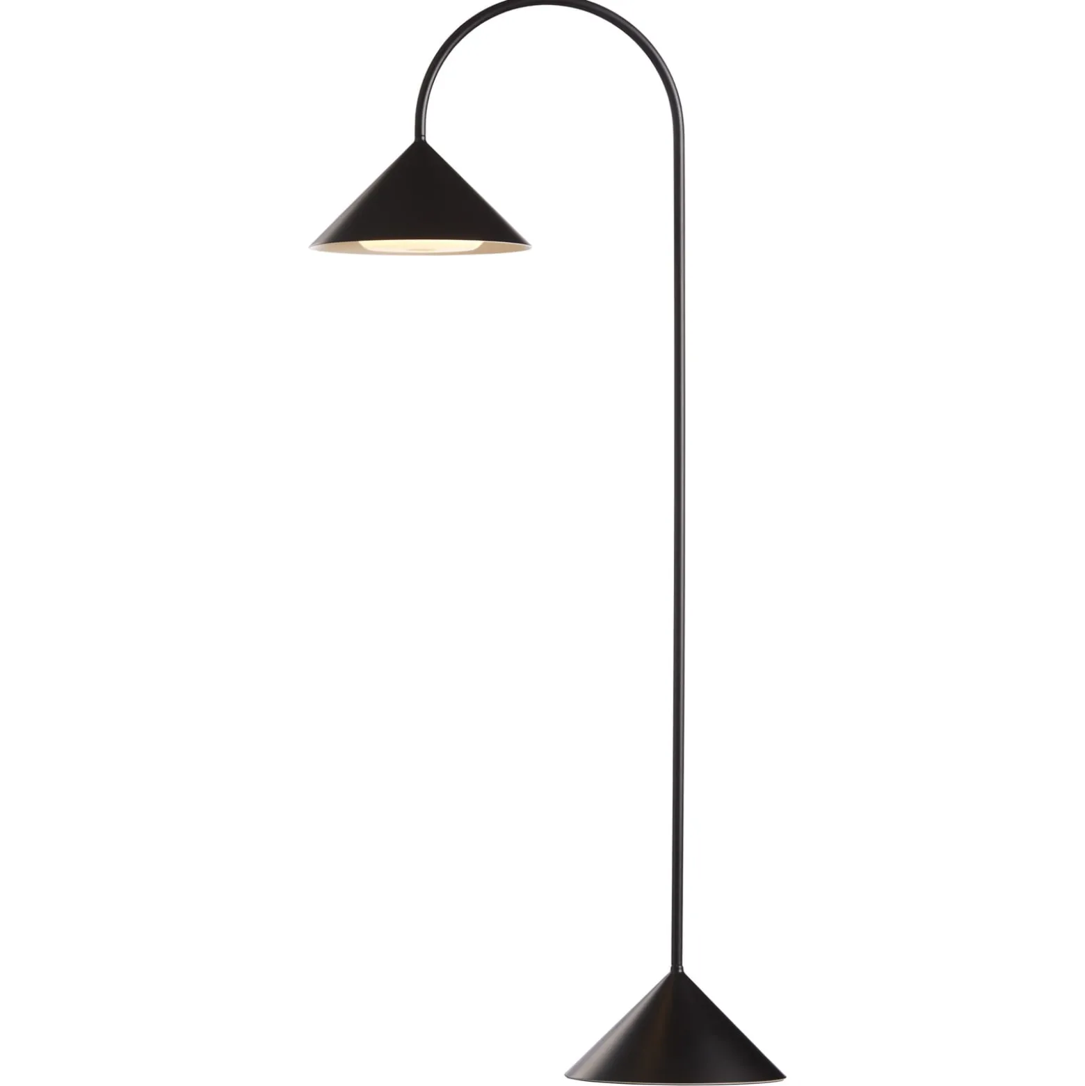 FRANDSEN LED-Akku-Stehlampe Grasp, schwarz, 72 cm, Metall