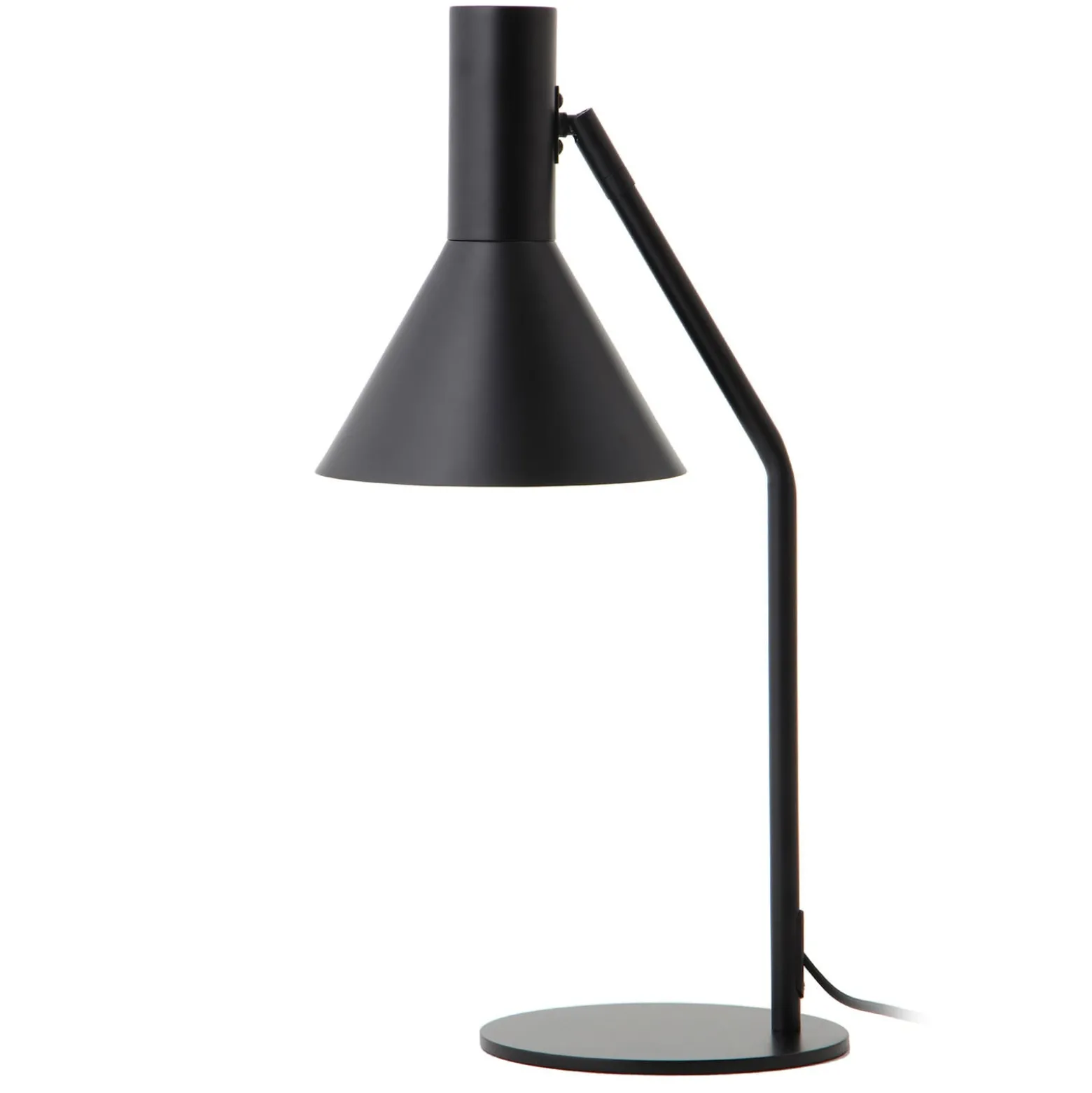 FRANDSEN Tischleuchte Lyss, schwarz, Metall, 50 cm hoch, E27
