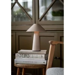 Globen Lighting Akku-Tischlampe Cannes, beige, 26 cm IP44