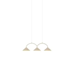 Globen Lighting Hängelampe CURVE 3, beige, 3-flg., 95 cm