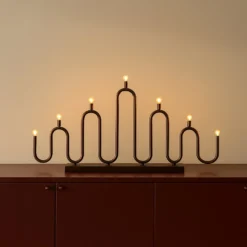 Globen Lighting Kerzenleuchter Noel 7, bronze, Breite 76 cm