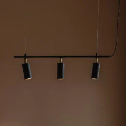 Globen Lighting Pendellampe Hubble 3 schwarz Länge 75 cm 3fl