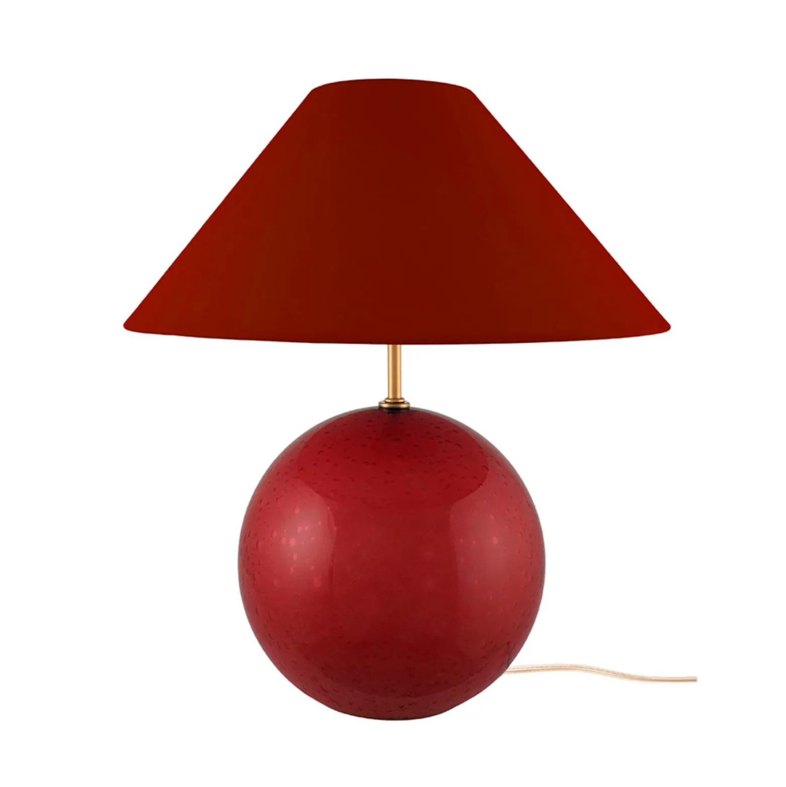 Globen Lighting Tischleuchte IRIS, dunkelrot, Höhe 39 cm