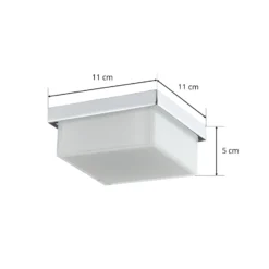 Helestra Cosi LED-Deckenleuchte chrom 11x11 cm
