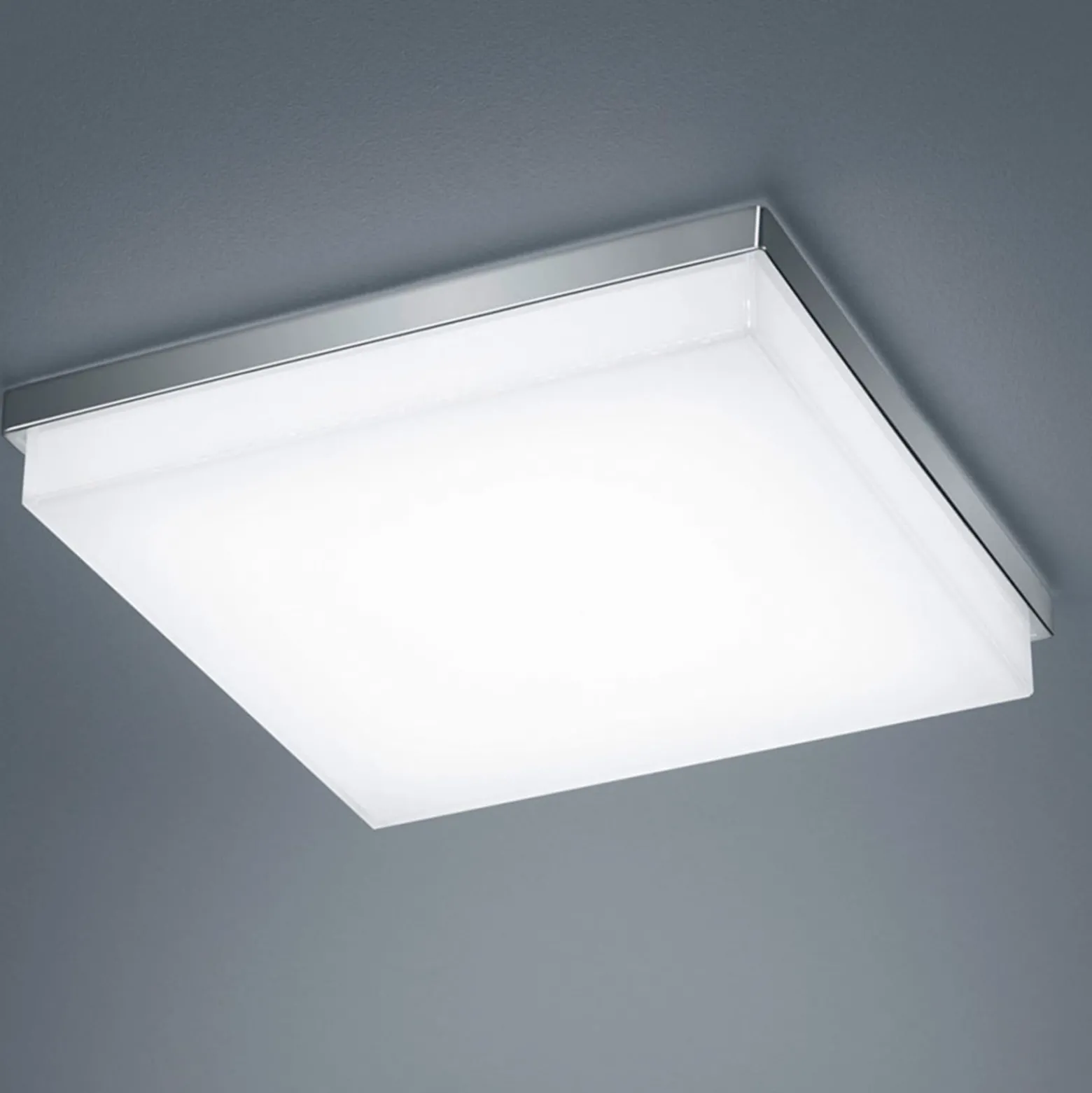 Helestra Cosi LED-Deckenleuchte chrom 31,5x31,5 cm