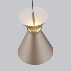 Helestra LED-Hängelampe LUK, braun, 1-flg., dimmbar