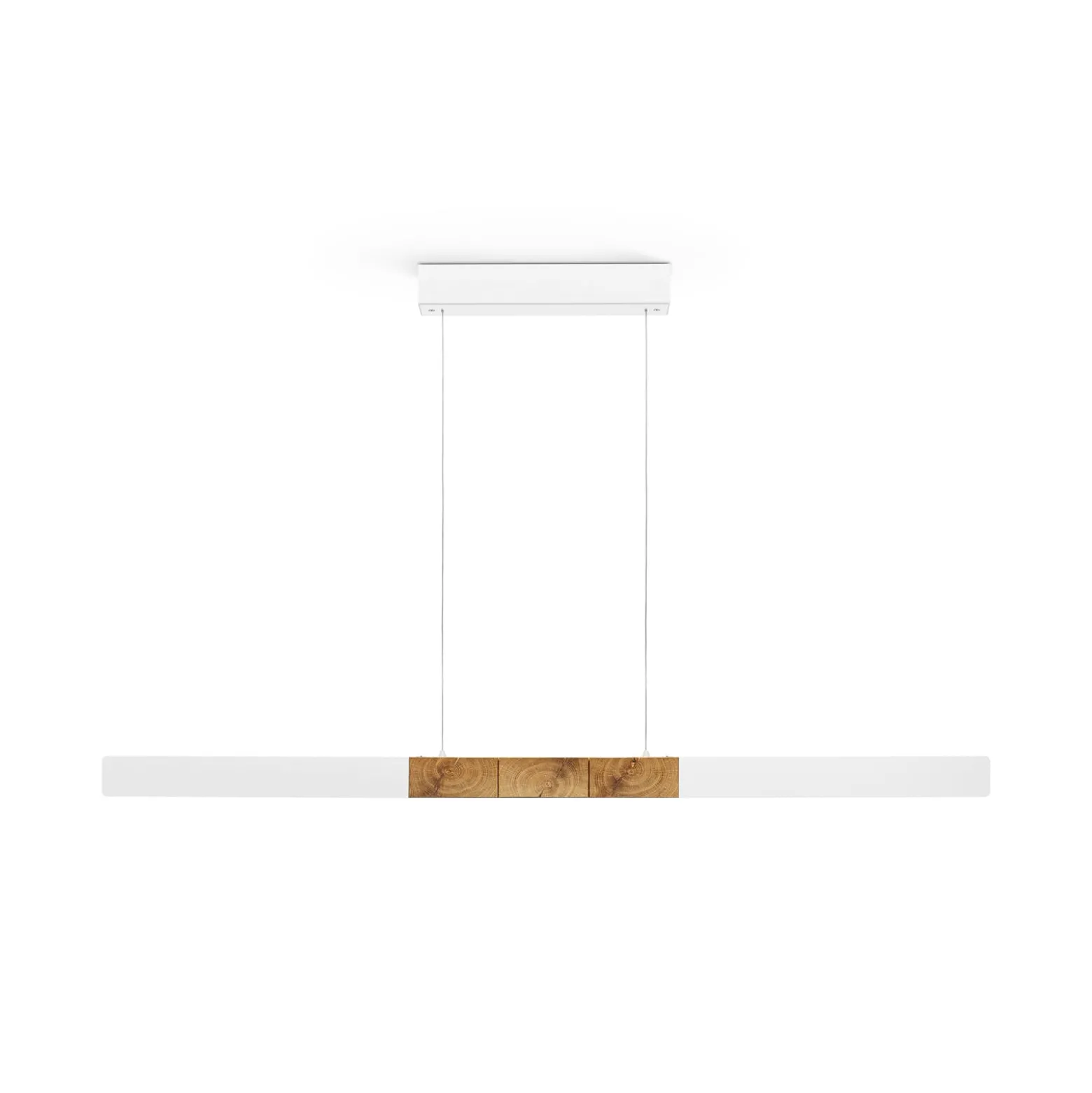 HerzBlut LED-Hängelampe Lana del bianco, Holz, dimmbar