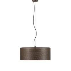 Hängelampe Zofia, kaffeebraun, Metall, Ø 50 cm, 3-flg., E27