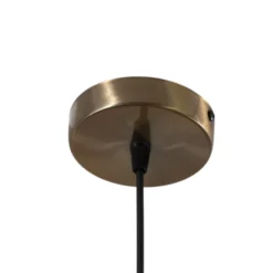 Hängeleuchte Astel, gelb, Ø 41 cm, Metall, Detail altmessing