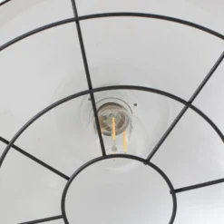 Hängeleuchte Astel, grau, Ø 41 cm, Metall, Detail altmessing