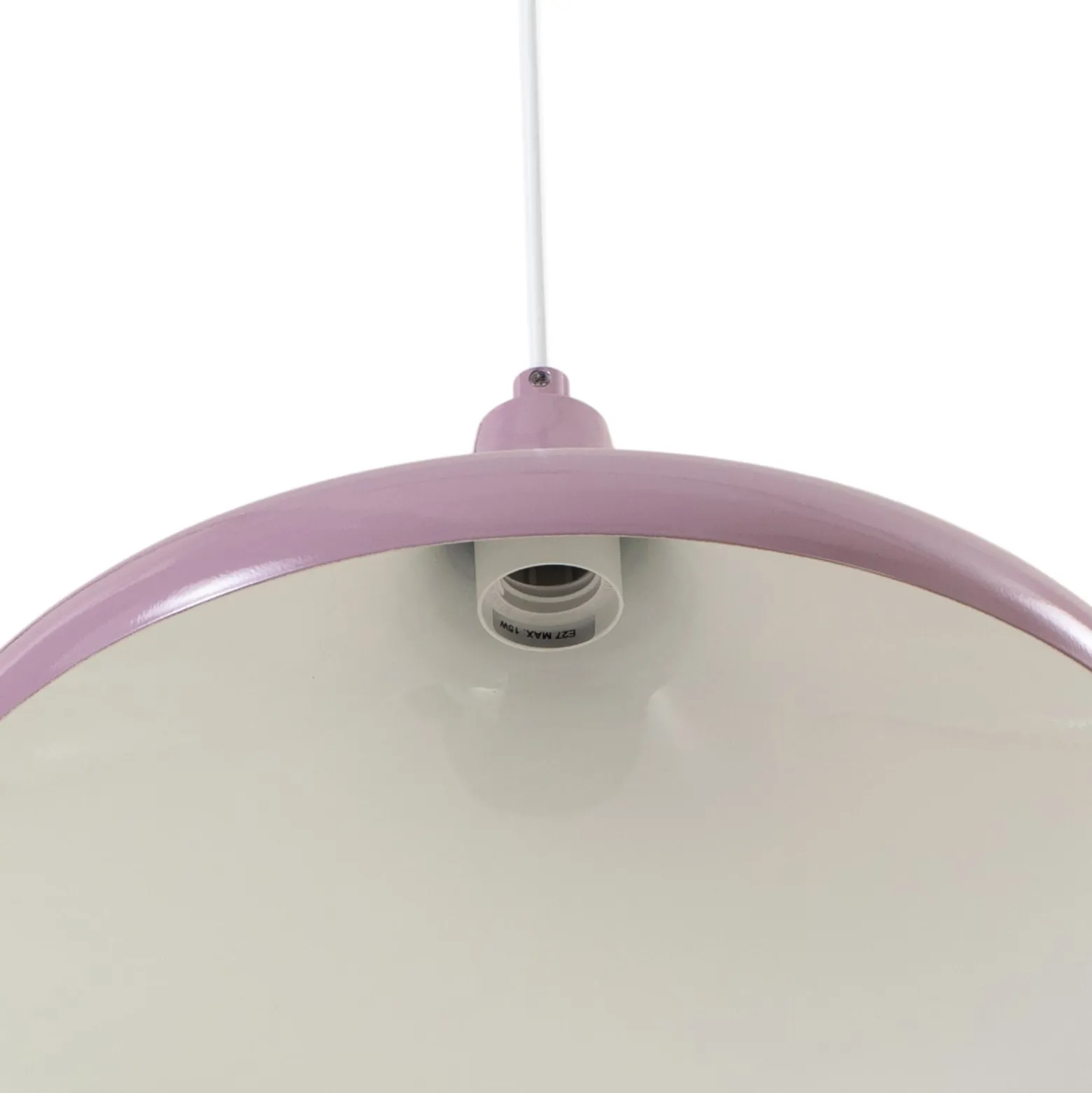 Hängeleuchte Claus, lila/weiß, Ø 35 cm, Metall
