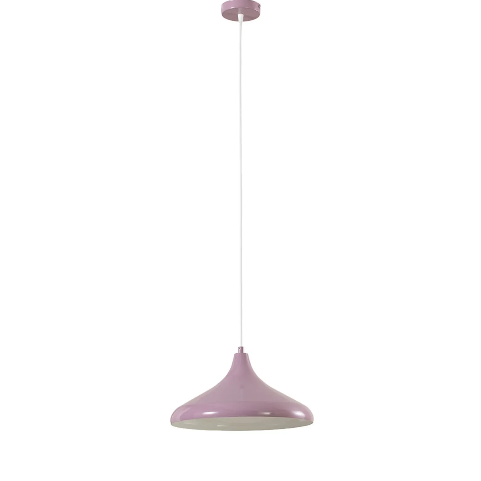 Hängeleuchte Claus, lila/weiß, Ø 35 cm, Metall