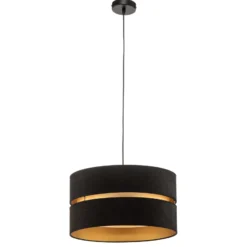 Hängeleuchte Duo, schwarz/gold, Ø40cm, 1-flammig