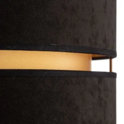 Hängeleuchte Duo, schwarz/gold, Ø40cm, 1-flammig