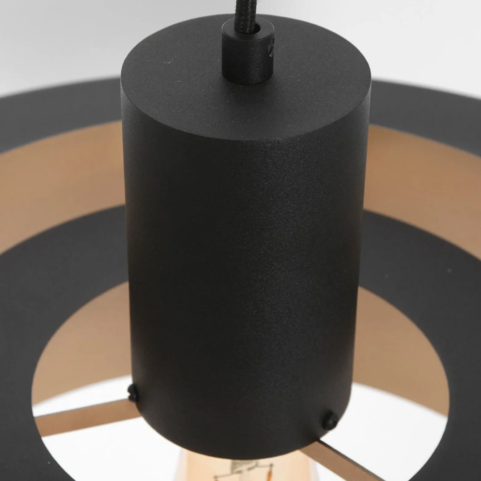 Hängeleuchte Flinter, schwarz, Metall, Ø 50 cm, E27