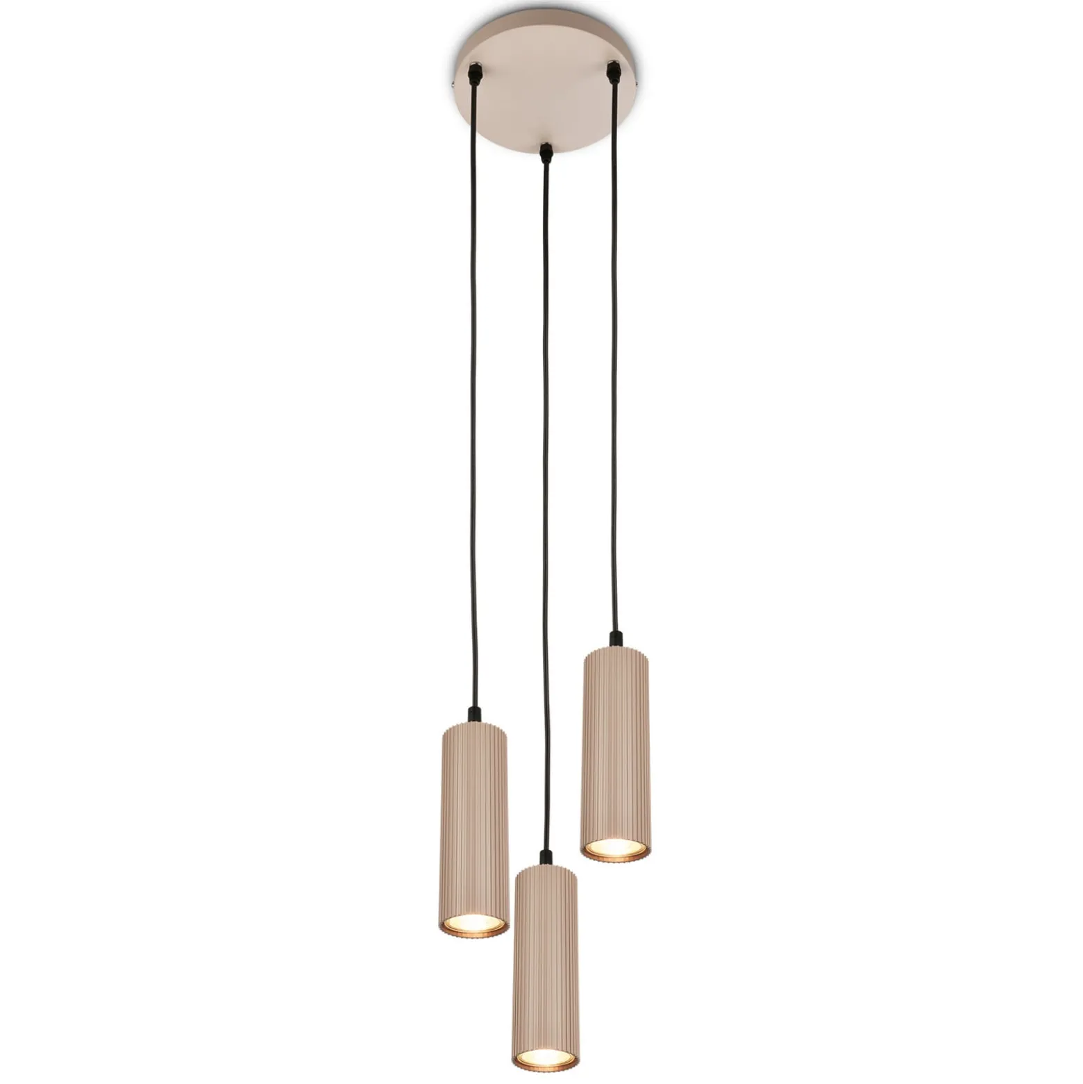 Hängeleuchte Ida, beige, 3-flammig, Ø 20 cm, GU10