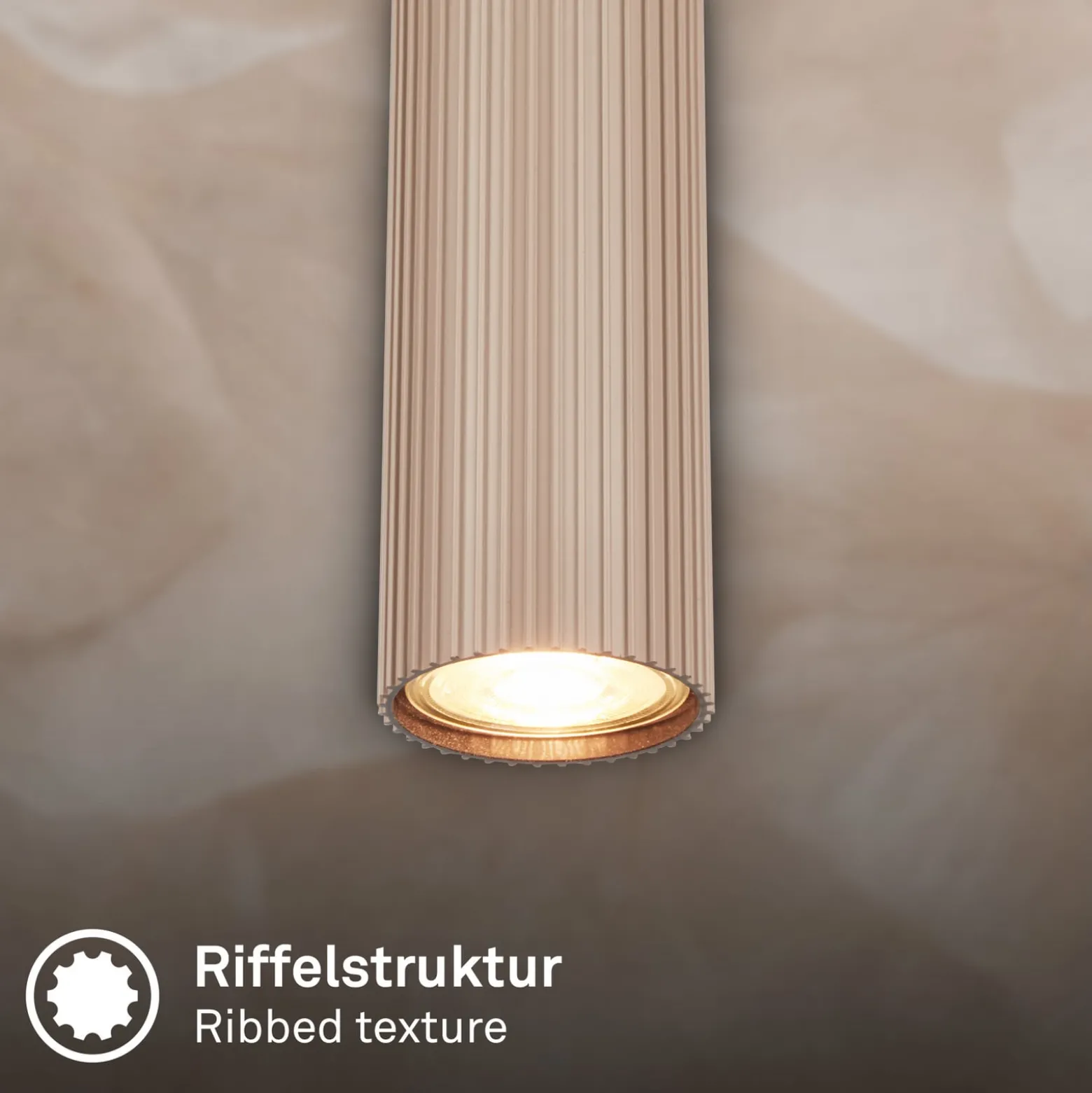Hängeleuchte Ida, beige, 3-flammig, Ø 20 cm, GU10