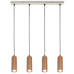 Hängeleuchte Ida, braun, 4-flammig, Länge 76 cm, GU10