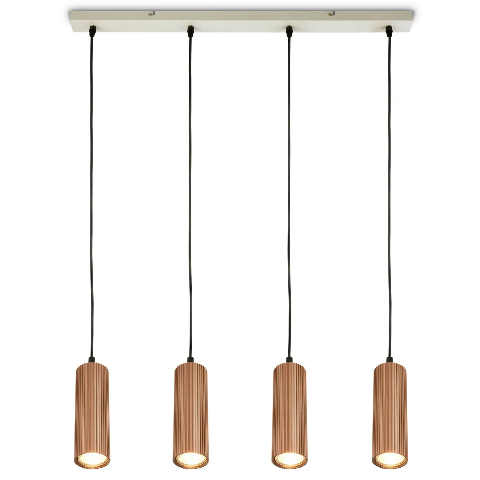 Hängeleuchte Ida, braun, 4-flammig, Länge 76 cm, GU10